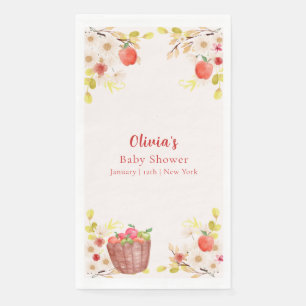 Serviette En Papier Fête de Bébé Rusitc Automne Pommes Jardinage