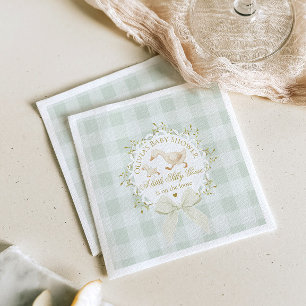 Serviette En Papier Fête de bébé Silly Goose au sage genre neutre