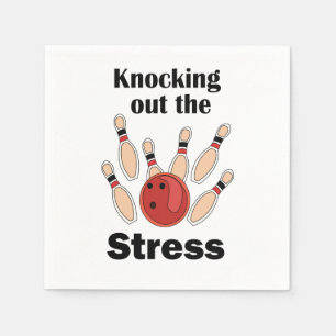 Serviette En Papier Fête de Bowling : Strike pour Évacuer le Stress