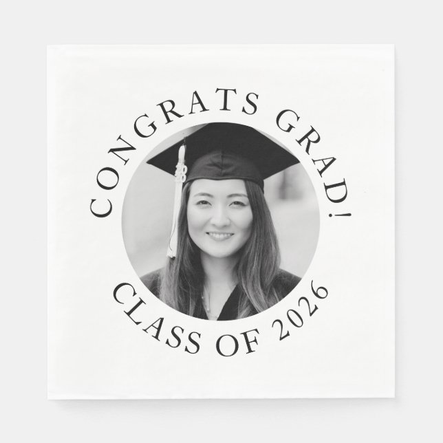 Serviette En Papier Fête de classe de graduation photo personnalisée s (Devant)