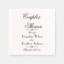 Fête de Couple Élégant Faire-Part Papier Blanc