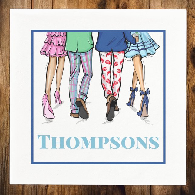 Serviette En Papier Fête de Couple Prépa Personnalisée (Créateur téléchargé)