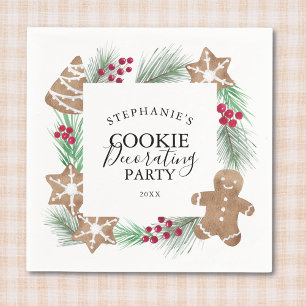 Serviette En Papier Fête de décoration de biscuits de Noël