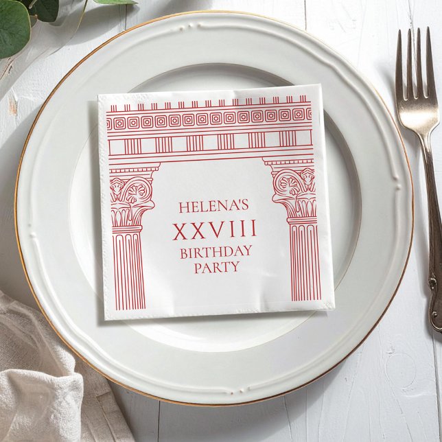 Serviette En Papier Fête de déesse de la Grèce antique avec temple (Créateur téléchargé)