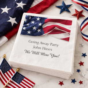 Serviette En Papier Fête de départ Drapeau USA Militaire