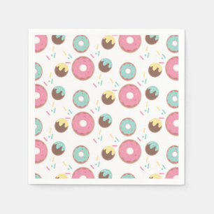 Serviette En Papier Fête de Donuts Baby Shower Décorations Colorées