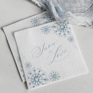 Serviette En Papier Fête de douche de mariée Snow in Love