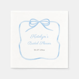 Serviette En Papier Fête de Fête des mariées à la coquette bleue