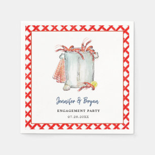 Serviette En Papier Fête de fiançailles de fruits de mer ébullition d'