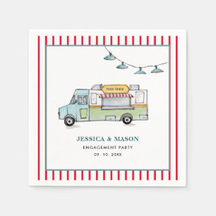 Serviette En Papier Fête de fiançailles Food Truck, dîner de répétitio