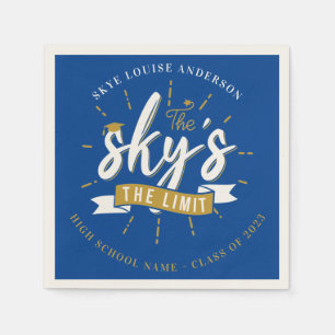 Serviette En Papier Fête de fin d'études Blue Sky's the Limit 2026 Pap