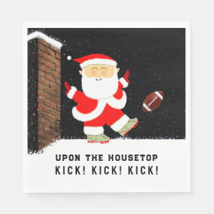 Serviette En Papier Fête de football de Noël