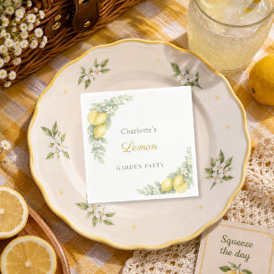 Serviette En Papier Fête de jardin estivale au citron
