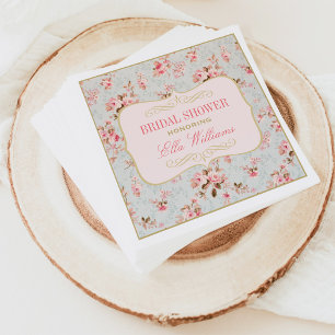 Serviette En Papier Fête de Jardin Florale Rose Vintage pour Enterreme
