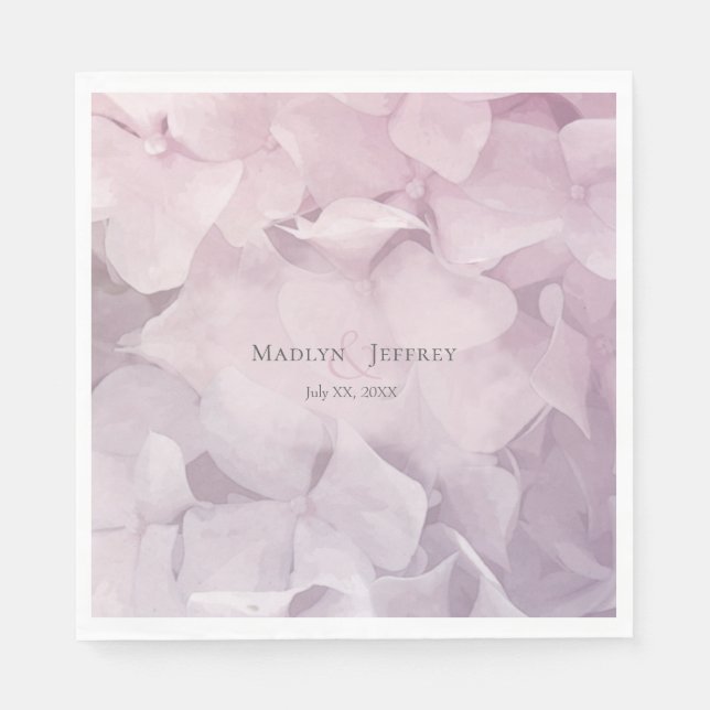 Serviette En Papier Fête de jardin hydrangée rose vif (Devant)