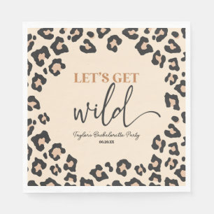 Serviette En Papier Fête de jeune fille sauvage Léopard Guépard Enterr