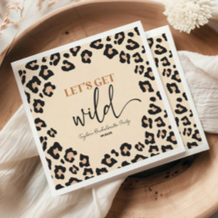 Serviette En Papier Fête de jeune fille sauvage Léopard Guépard Enterr