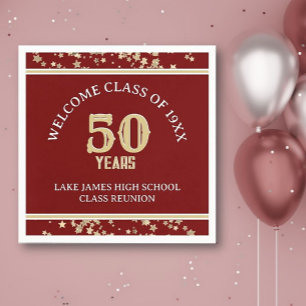 Serviette En Papier Fête de la 50ème Classe Réunion