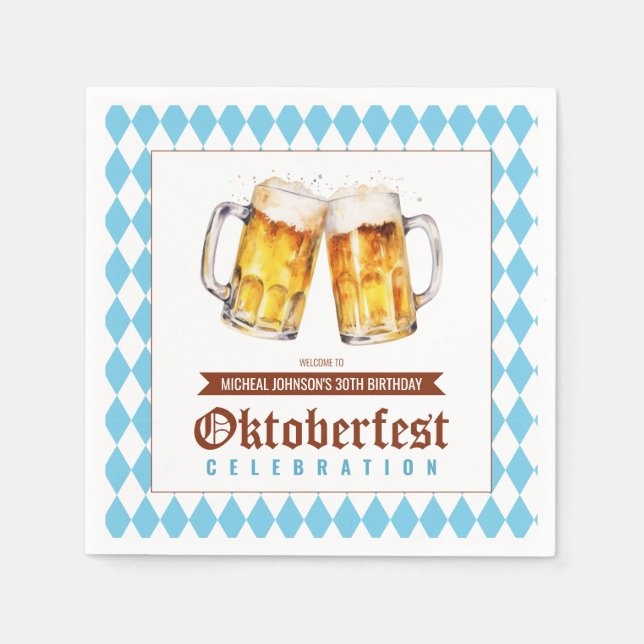 Serviette En Papier Fête de la bière Oktoberfest fête d'anniversaire (Devant)
