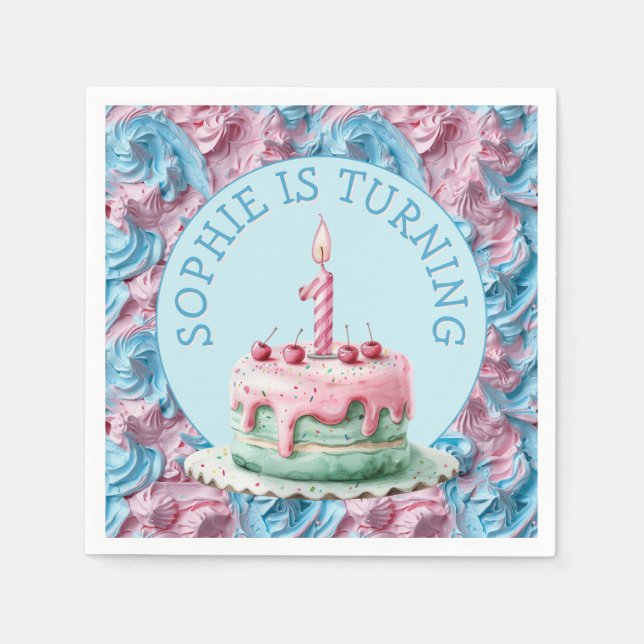 Serviette En Papier Fête de la crème au beurre (Devant)