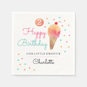Serviette En Papier Fête de la crème glacée Anniversaire de enfant Par