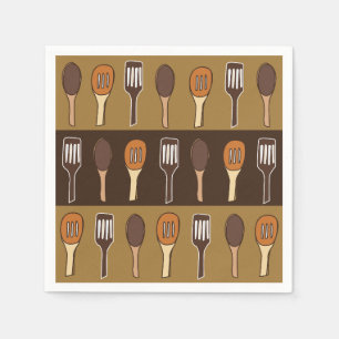 Serviette En Papier Fête de la Cuisine de la cuisine de Spatula coloré