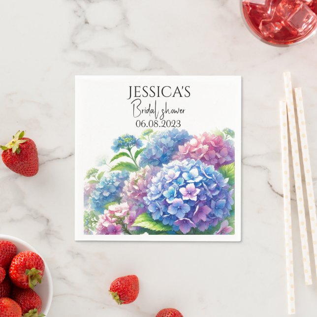 Serviette En Papier Fête de la Fête des mariées des fleurs bleues d'Hy (En situation)