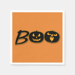 Serviette En Papier Fête de la fête d'Halloween BOO Citrouilles