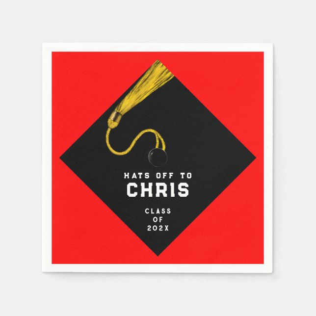 Serviette En Papier Fête de la graduation 2025 (Devant)