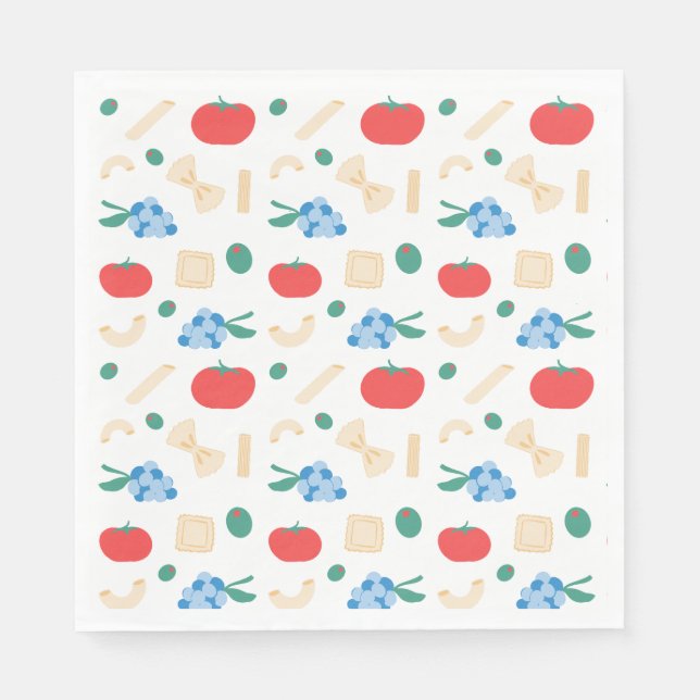 Serviette En Papier Fête de la Pasta C'est l'Amore Enterrement de Vie  (Devant)