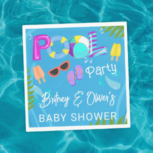 Serviette En Papier Fête de la piscine de Baby shower neutre été