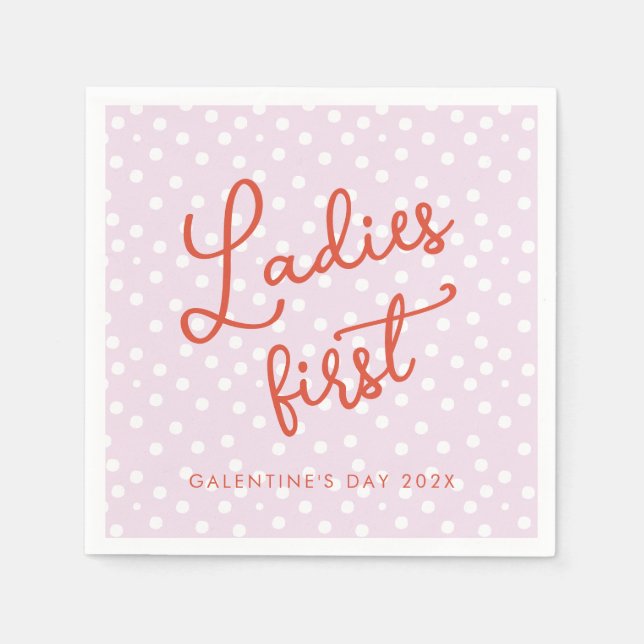 Serviette En Papier Fête de la Première Fête des Galentines (Devant)