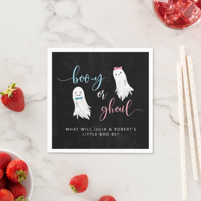 Serviette En Papier Fête de la révélation de genre Halloween Ghost (En situation)