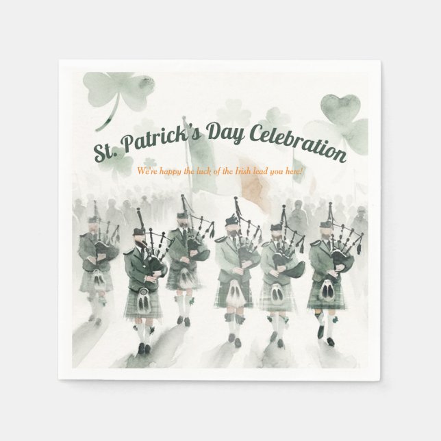 Serviette En Papier Fête de la Saint-Patrick (Devant)