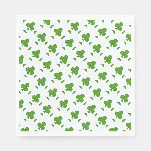 Serviette En Papier Fête de la Saint-Patrick shamrock (Devant)