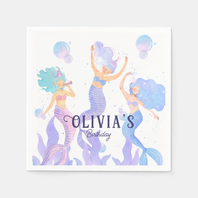 Serviette En Papier Fête de la sirène (Devant)