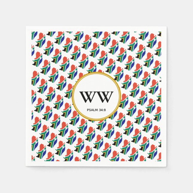 Serviette En Papier Fête de l'AFRIQUE DU SUD Anniversaire de la fête d (Devant)