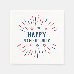 Serviette En Papier Fête de l'Indépendance 4 Juillet Patriotique Améri