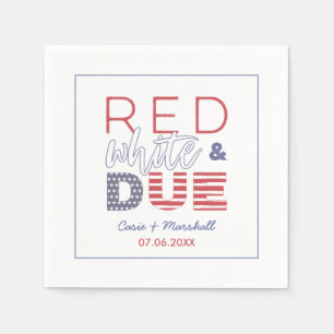 Serviette En Papier Fête de l'Indépendance Rouge Blanc Due BBQ Baby Sh
