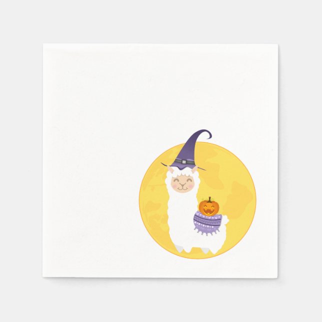 Serviette En Papier Fête de Llama Halloween (Devant)