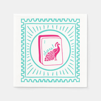 Serviette En Papier Fête de Mahjong Bird Bam Cheers