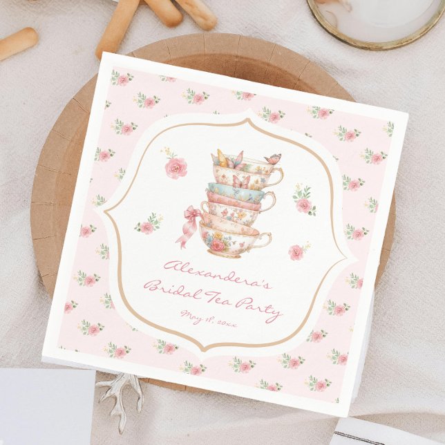 Serviette En Papier Fête de mariage à l'heure du thé (Créateur téléchargé)