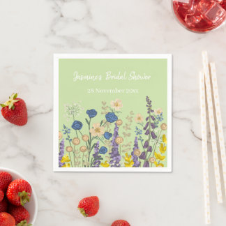 Serviette En Papier Fête de mariage aux fleurs sauvages
