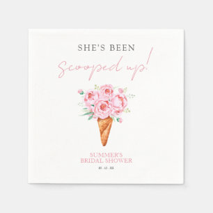 Serviette En Papier Fête de mariage avec glace à l'aquarelle rose rama