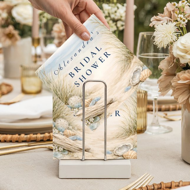 Serviette En Papier Fête de mariage bleu océan doux (Créateur téléchargé)