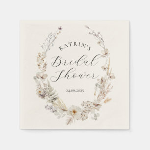 Serviette En Papier Fête de mariage bohème rustique élégante aux fleur