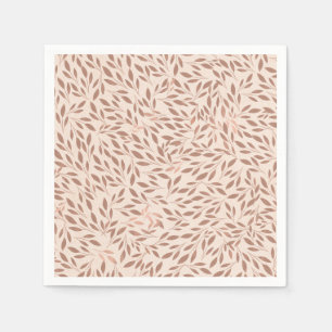 Serviette En Papier Fête de mariage botanique Glam feuilles rustiques