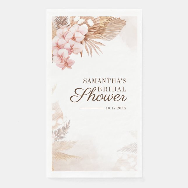 Serviette En Papier Fête de mariage champêtre chic en terre cuite avec (Devant)
