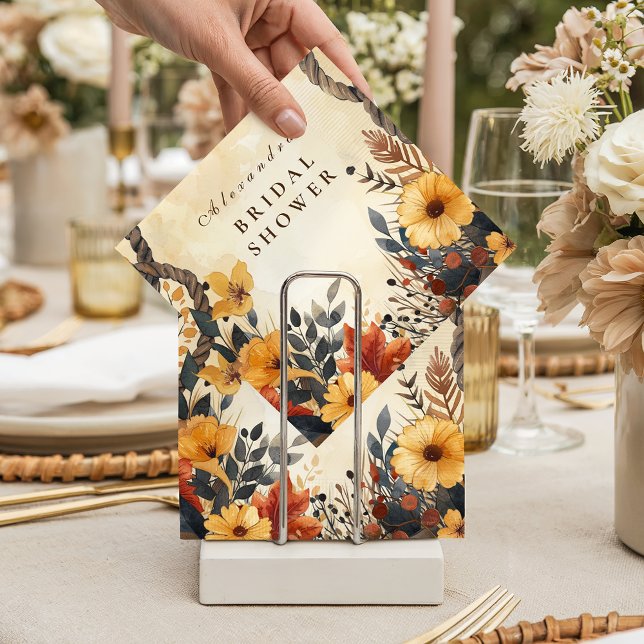 Serviette En Papier Fête de Mariage Champêtre d'Automne (Créateur téléchargé)