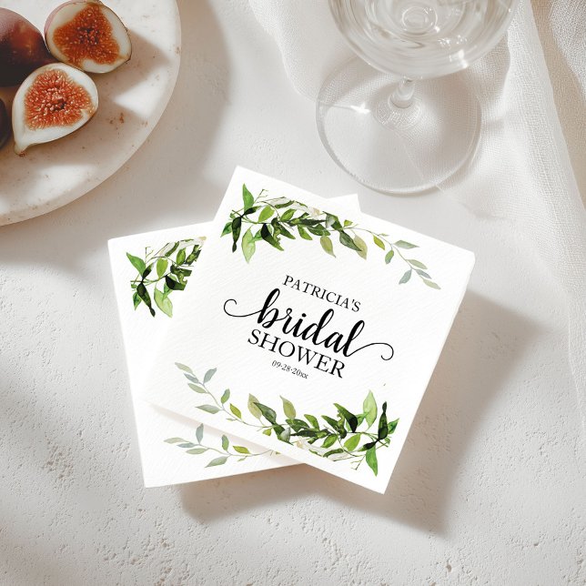 Serviette En Papier Fête de mariage champêtre Eucalyptus (Créateur téléchargé)